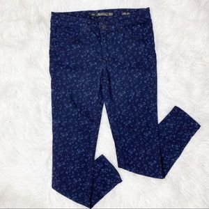 Zara floral print slim fit jeans